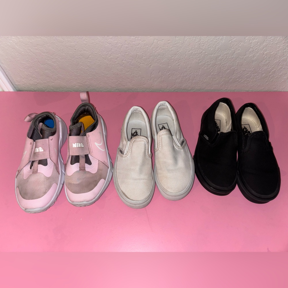 Girls Size 12.5 Vans & Nike Lot Bundle